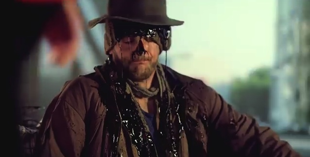 Still image from the finale of video "Oil." Courtesy of YouTube