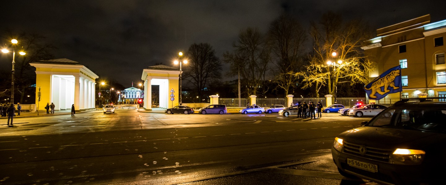The gates to the Smolny, Petersburg city hall