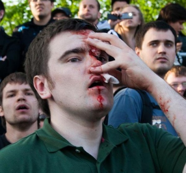 Alexei Gaskarov on Bolotnaya Square, Moscow, May 6, 2012