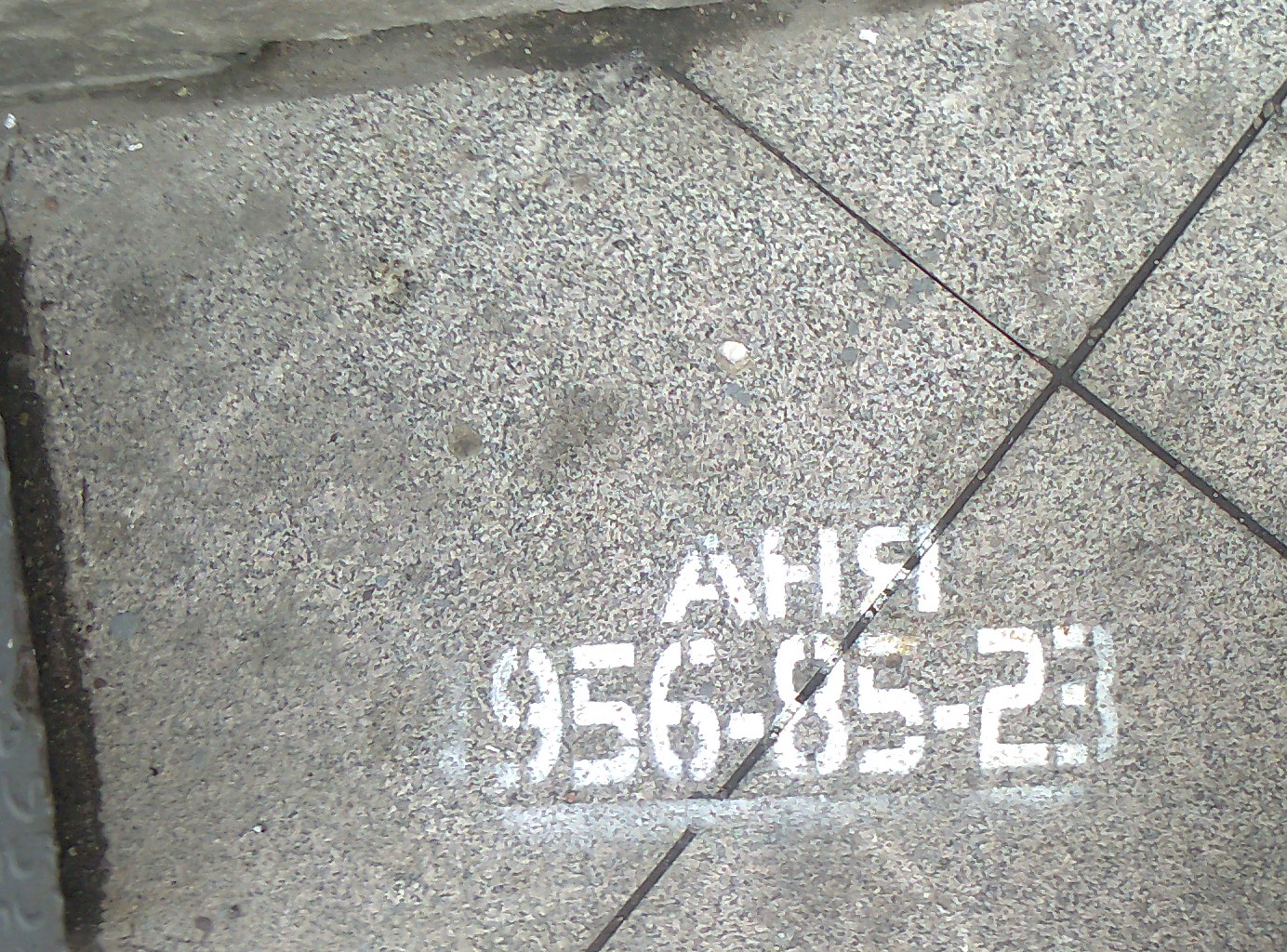 Ads like this one for a prostitute service are stenciled and pasted on every available surface in the city center.